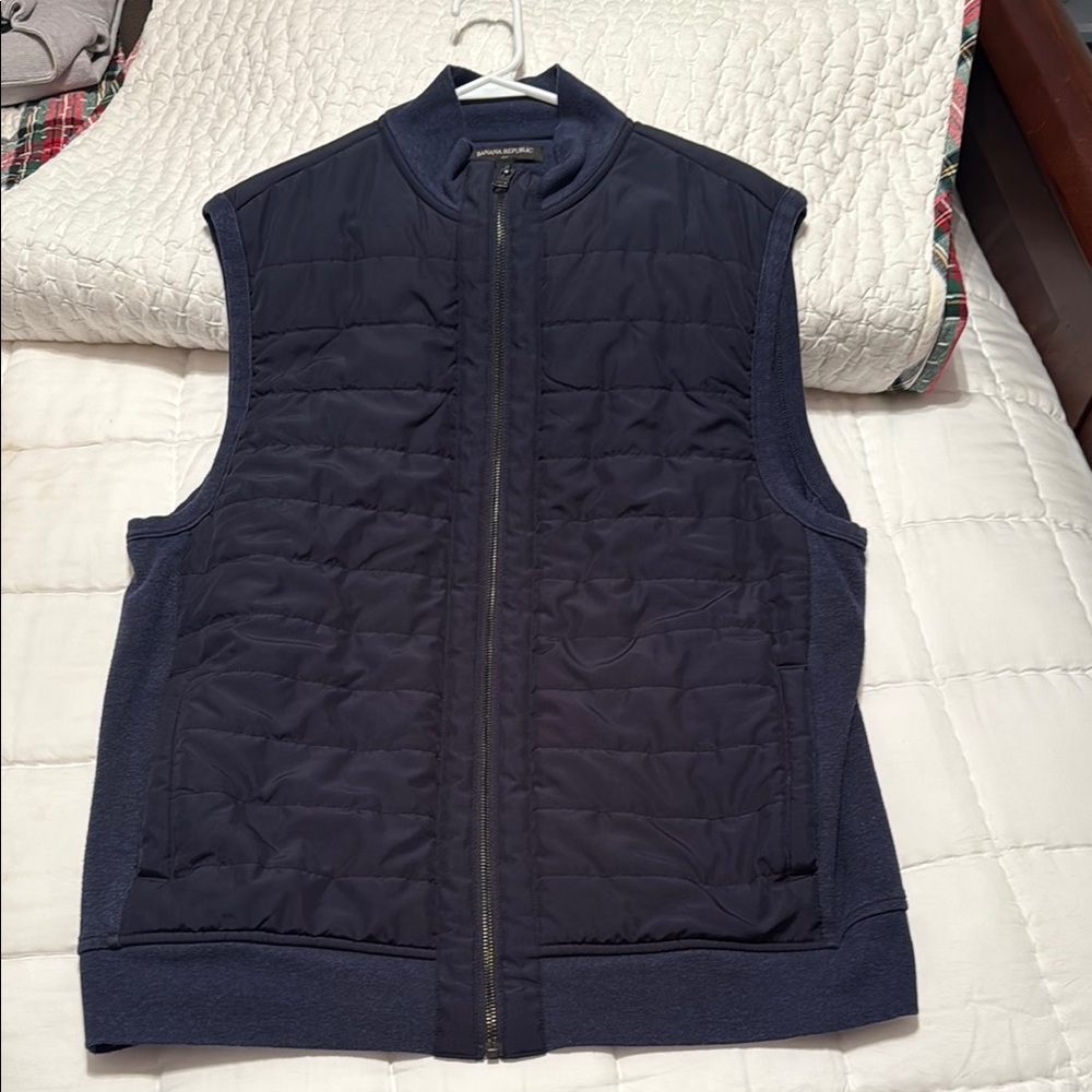 Men's Navy Quilted Vest
